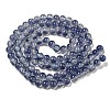 Transparent Crackle Baking Painted Glass Beads Strands DGLA-T003-01A-M-4