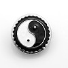 Flat Round Zinc Alloy Enamel Jewelry Snap Buttons SNAP-N010-72B-NR-1