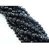 Synthetic Black Stone Beads Strands G-GSFR4mm-C044-1