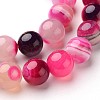 Natural Striped Agate/Banded Agate Beads Strands X-G-D845-01C-8mm-3