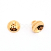 Brass Bead Cap Pendant Bails KK-TAC0006-01G-2