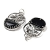 Natural Obsidian Bag Pendants G-Q163-06AS-09-2