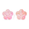 Transparent Spray Painted Glass Beads GLAA-N035-029-G03-2