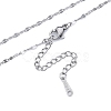 304 Stainless Steel Dapped Chains Necklace for Men Women NJEW-N050-A05-S20-2