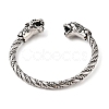 Viking 304 Stainless Steel Open Cuff Bangles for Men BJEW-U001-07I-G-3