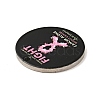 Breast Cancer Pink Awareness Ribbon Style 201 Stainless Steel Pendants STAS-J041-03B-2