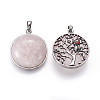 Natural Rose Quartz Pendants G-I214-E05-1