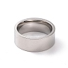 201 Stainless Steel Plain Band Ring for Women RJEW-I089-34B-P-2