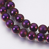 Electroplate Non-Magnetic Synthetic Hematite Beads Strands G-F585-B-8mm-2