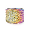 Ion Plating(IP) Rainbow Color 304 Stainless Steel Open Cuff Ring RJEW-C025-27M-2