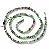 Natural Ruby in Zoisite Beads Strands G-S362-109B-2