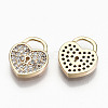 Brass Micro Pave Clear Cubic Zirconia Charms X-RJEW-T063-63G-NF-2