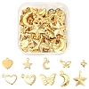 60Pcs 12 Style 304 & 201 Stainless Steel Charms STAS-FS0001-40-1