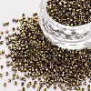 Plated Glass Cylinder Beads SEED-S047-E-009-1