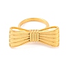 Ion Plating(IP) 304 Stainless Steel Bowknot Finger Rings for Women RJEW-S414-62B-G-2