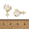 Brass Micro Pave Clear Cubic Zirconia Pendants KK-L212-13G-3