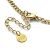 Ion Plating(IP) 304 Stainless Steel Curb & Dapped Chains Layered Necklaces NJEW-C012-02G-3