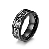 Titanium Steel Triquetra/Trinity Knot Finger Rings for Men Women PW-WG54165-08-1