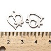 Valentine's Day 316 Surgical Stainless Steel Charms STAS-H190-15P-02-3