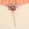 Flower Fan Cloth Hair Sticks PW-WG5DC28-13-1