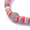 Handmade Polymer Clay Heishi Bead Stretch Bracelets BJEW-JB05097-03-2