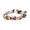 Natural & Synthetic Mixed Chips Beads Stretch Bracelet for Women BJEW-AL00003-07-1