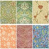 12Pcs Retro Flower Pattern Scrapbook Paper PW-WG88922-01-5