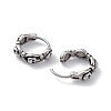 304 Stainless Steel Skull Hoop Earrings for Men Women EJEW-F312-07AS-2