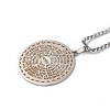 Praying Hand with The Lord's Prayer 304 Stainless Steel Pendant Necklace for Men Women NJEW-G098-01P-2