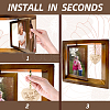 Double Sided Wooden Rotating Photo Frames with DIY Word Dad Heart DJEW-WH0056-002-4