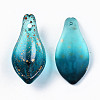 Transparent Spray Painted Glass Pendants GLAA-N042-001A-E05-2