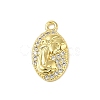 Brass Micro Pave Clear Cubic Zirconia Pendants KK-E111-29G-1