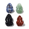 Natural Mix Gemstone Frog Healing  Figurines DJEW-Z005-03-1