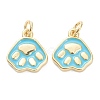 Brass Enamel Pendants ZIRC-J041-05C-1