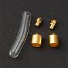 Transparent Glass Vial Pendant Normal Link Connectors GLAA-D004-01G-02-3