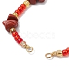 Natural & Synthetic Mixed Stone Chips & Handmade Seed Beads Braided Bracelet Making AJEW-MZ00004-3