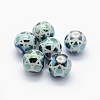 Opaque Spray Painted Glass Beads LAMP-P050-H04-10mm-1