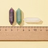 5Pcs 5 Styles Natural Mixed Gemstone Double Terminal Pointed Pendants G-FS0005-57-5