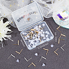 Beebeecraft 40Pcs 2 Colors Brass Stud Earring Findings KK-BBC0002-80-7