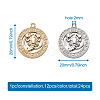 Fashewelry 2 Sets 2 Colors Zinc Alloy Jewelry Pendant Accessories FIND-FW0001-06-6