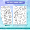 4 Sheets 11.6x8.2 Inch Stick and Stitch Embroidery Patterns DIY-WH0455-133-2