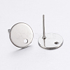 304 Stainless Steel Stud Earring Findings X-STAS-P198-25-12mm-2