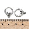 Dragon Head 316 Surgical Stainless Steel Hoop Earrings EJEW-G416-22AS-5