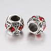 Tibetan Style Alloy Rhinestone European Beads PALLOY-F200-05F-2