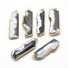 Natural Grey Agate Big Pendants G-Q494-03-1