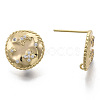 Brass Stud Earring Findings KK-R130-041-NF-2