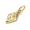 Brass Micro Pave Cubic Zirconia Pendants KK-H475-23G-01-2