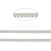 Rhodium Plated 925 Sterling Silver Curb Chains STER-F052-17P-2