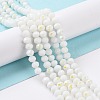 Electroplate Opaque Solid Color Glass Beads Strands EGLA-A034-P2mm-L17-5