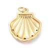 Eco-Friendly Brass Micro Pave Cubic Zirconia with Enamel Pendants KK-K268-25G-3